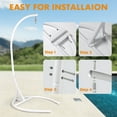 thumbnail image 7 of TheirNear Hammock Chair Stand(Stand Only), White C Stand for Hanging Egg Chair/Swing Chair, Indoor/Outdoor Hanging Chair Stand Only, Heavy Duty 330Lbs Weight Capacity, 7 of 7