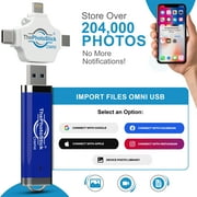 ThePhotoStick Omni 256GB – Photo and Video Backup, Memory Stick, Flash Drive