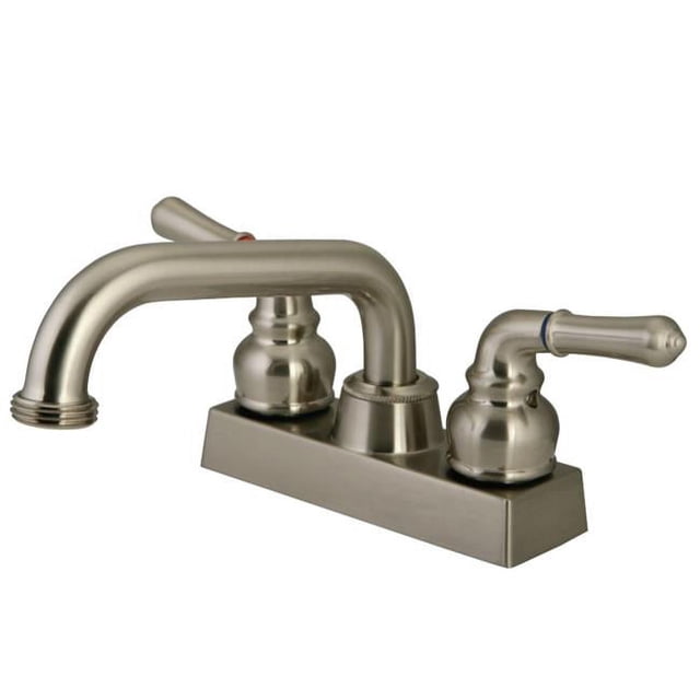 Kingston Brass KB2478NML Laundry Faucet & Metal Lever Handle Satin Nickel