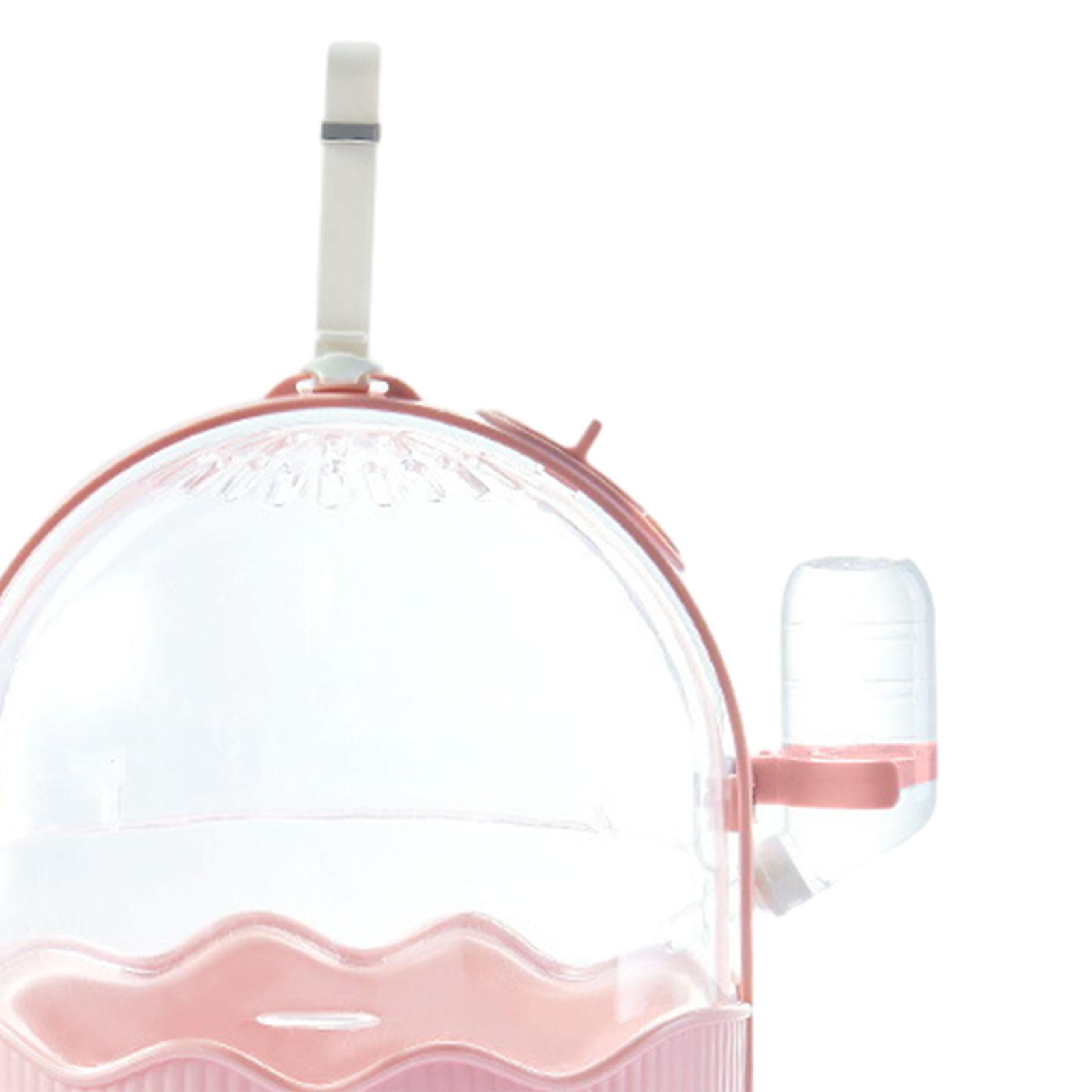 Gazechimp Hamster Carrier Cage Habitat Guinea Pig Cage for Mice Hedgehog Small Animals pink