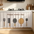thumbnail image 4 of AuroraX Adhesive Cabinet Curtain Self Stick Cabinet Curtain Dust-Proof Cut-to-Size Easy Install Nonwoven Kitchen Utensil Curtain, 4 of 6