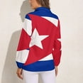 thumbnail image 2 of Cuba Flag Long Sleeve Blouse Woman Streetwear Casual Shirts Summer Oversize Woman Streetwear Clothing Birthday Present, 2 of 7