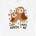 thumbnail image 4 of Inktastic My Auntie Loves Me- cute owl family Boys or Girls Baby Bodysuit, 4 of 5