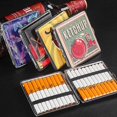 thumbnail image 3 of Fashion portable 20-pack cigarette case multi-grain leather cigarette case cigarette holder men and women creative personality rough cigarette case S, 3 of 4