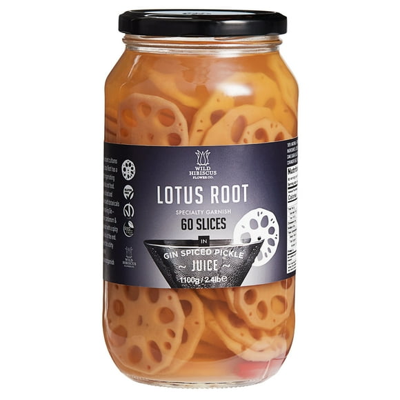 Wild Hibiscus 2.4 lb. Lotus Root in Gin-Spiced Pickle Juice