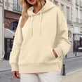 thumbnail image 2 of Godom Womens Hoodies Casual Long Sleeve Drawstring Pullover Sweatshirts Lightweight Hooded Tops, 2 of 7