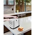 thumbnail image 4 of Grey Striped Toaster Cover 2 Slice, Modern White Striped Abstract Art Aesthetics Dustproof Bread Machine Oven Cover with Storage Pockets, Fits Most Kitchen Toasters Protector, 4 of 5