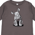 thumbnail image 4 of Inktastic Curious Rhinos Boys or Girls Long Sleeve Toddler T-Shirt, 4 of 5