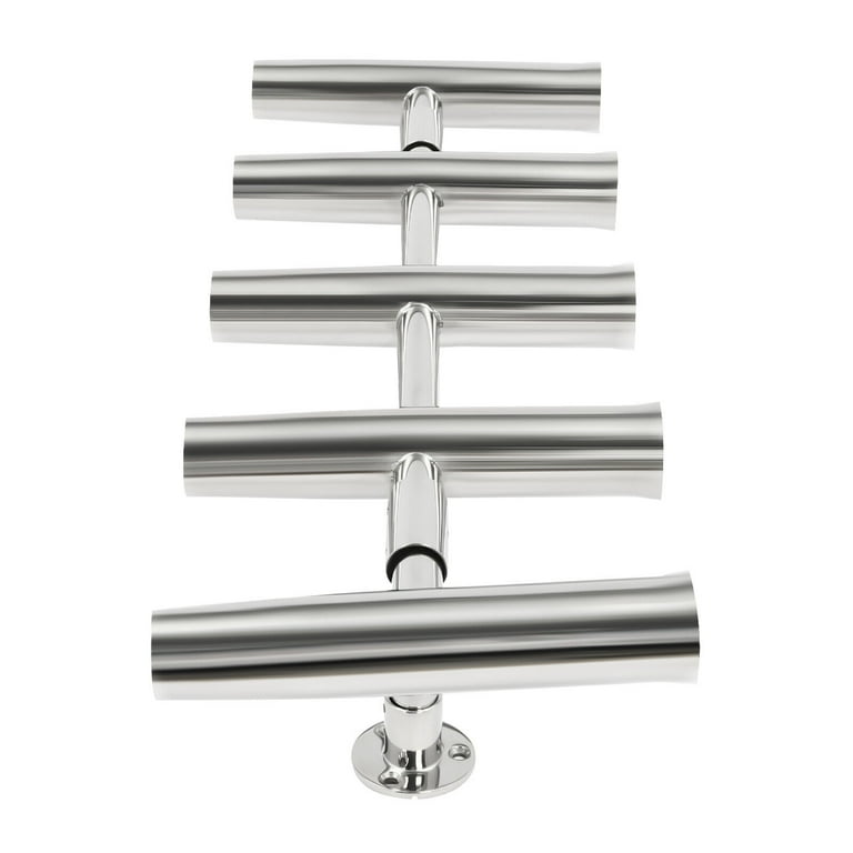 5-Tube Fishing Rod Holder Boat Stainless Steel Rod Holder 5 Tube Rod Rack  Marine Fishing Angle Adjustable Silver Fishing Rod Holder - Walmart.com