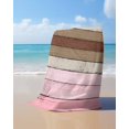 thumbnail image 4 of Pink Wood Grain Beach Towels Oversized Super Absorbent, Brown Vintage Mottled Country Stripes Lightweight Bath Towel Quick Dry Sets For Bathroom/Pool/Rv Camping/Beach Play/Gym Room/Picnic 23"x47", 4 of 8