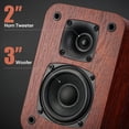 thumbnail image 3 of Saiyin Bluetooth Bookshelf Speakers for Record Player,Active Speakers with 3 Inch Woofer, Powered Speakers with Optical/AUX/TV-ARC Input for Turntable, PC and TV, 3 of 6
