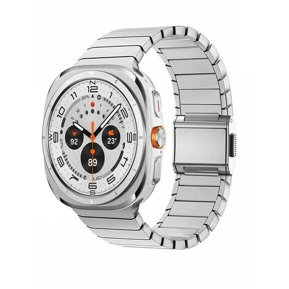 Dwitch Classic Elegant Titanium Alloy Rugged Watch Strap for Galaxy Watch Ultra 47mm,Premium Business Metal Band for Samsung Galaxy Watch 7 Band Ultra 47mm (2024) Men Women,Silver