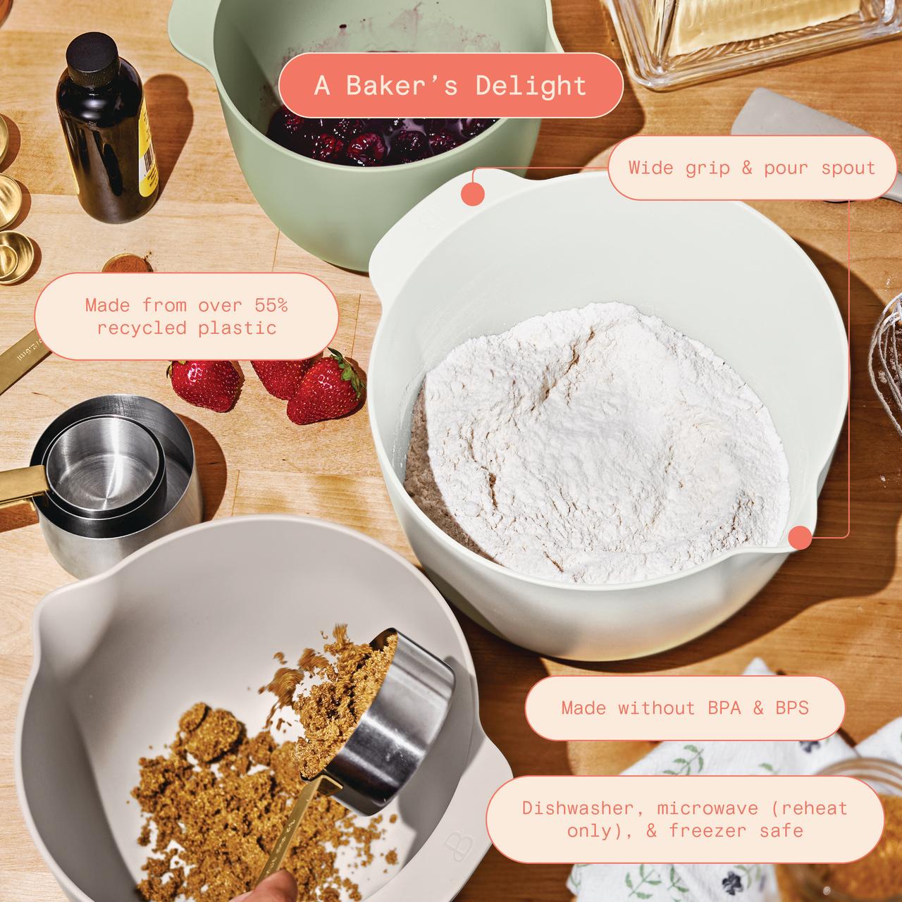 Beautiful by Drew Barrymore 3-Piece Mixing Bowl Set photo 3