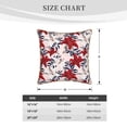 thumbnail image 4 of Haiem Lilies Flowers Print Velvet Soft Solid Decorative Square Throw Pillow Covers Set with Elegant Piping Christmas Cushion Case for Sofa Bedroom Car-18"x18", 4 of 8