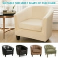 thumbnail image 5 of CJC Club Chair Covers, 2-Piece Velvet Tub Chair Slipcover, Armchair Sofa Couch Cover, Elastic Furniture Protector(2 Pack), 5 of 9