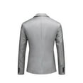 thumbnail image 3 of XIAOFFENN Windbreaker Men, Men's Prom Sports Coat Slim Fit Single Breasted Formal Dress Suit Jacket Blazers Gray XX-Large, 3 of 3