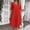 Red, variant on Women's Summer Dress with Pockets, V-Neck and Short Sleeves for Casual Comfortable Outfits