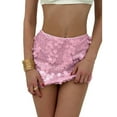 thumbnail image 3 of Bovxnpu Women Skirt Womens Bodycon Mini Skirts Sequin Skirt Sparkly Stretchy High Waisted Glitter Skirt for Night Out Party Beach Vacation Summer Outfits, 3 of 5