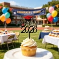 thumbnail image 5 of Tong Congrats Class Of 2026 Cake Topper Red Glitter Graduation Cap & Diploma Cake Graduation Party Cake For 2026 Graduation Celebration Senior Grad Party, 5 of 5