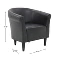 thumbnail image 7 of Mainstays Marlee Barrel Accent Chair, Sedona Black, 7 of 7