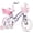 Purple, variant on Glerc Petal Girls Bike, 12 Inch Kids Bike for Ages 2-4 Years Old, Princess Style Toddler Bike with Training Wheels & Basket & Streamers, Peach