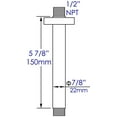 thumbnail image 6 of Black Matte 6" Round Ceiling Shower Arm, 6 of 7