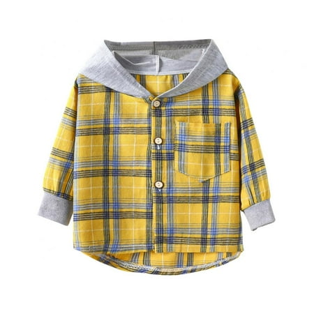 

Toddler Baby Girl Boys Plaid Hoodie Shirt Tops Casual Button Down Shirts Long Sleeve T-Shirt Family Matching Clothes 1-7 Years