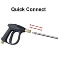 thumbnail image 3 of High-Pressure Stainless Steel Washer Wand With Quick Connect For Tough Cleaning Light Grey, 3 of 9