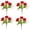 A-380617VV, variant on 4 Pack Artificial Christmas Rose Floral Stems, Faux Red White Rose Pine Berry Picks for Vase Wreath Table Centerpiece Holiday Decor (A)