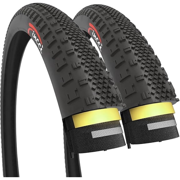 Fincci 700x38c Bike Tires (40-622) Foldable Anti-Puncture for Gravel, Road, MTB, and Hybrid Bikes, 2-Pack