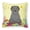 Black, variant on Easter Eggs Design Dog Art Fabric Decorative Pillow