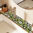 thumbnail image 2 of Yayeee Faucet Mat for Kitchen Sink 30" Diatomite Long Splash Guard Pad, Green Flower Pattern, 2 of 7