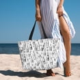thumbnail image 5 of Large Beach Bags Water-resistant Sandproof - wine bottle Cute Beach Tote Bags for Women with Zipper, 5 of 6
