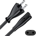 thumbnail image 1 of Chenchen AC Power Replacement for PS5 Power Cord, 5ft C7 Figure8 Power Cable Compatible with Playstation 5/PS4/PS3 Slim, Xbox Series S/Series X, Xbox One S/X, Non-Polarized, 2-Prong, Black, TPE Jacket, 1 of 1