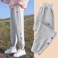 thumbnail image 6 of CSCHome Kids Fleece Active Sweatpants Teen Girls Elastic Waistband Casual Sports Pants Autumn Winter Athletic Jogger Pants 4-15 Years, 6 of 7