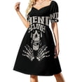 thumbnail image 2 of Vestido vintage de manga corta Vestido de noche para mujer Ropa estética Vestido vintage, 2 of 7
