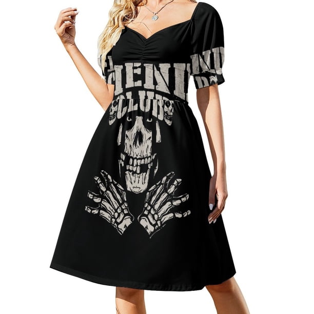 Vestido vintage de manga corta Vestido de noche para mujer Ropa estética Vestido vintage