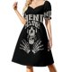 thumbnail image 1 of Vestido vintage de manga corta Vestido de noche para mujer Ropa estética Vestido vintage, 1 of 7