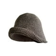 thumbnail image 2 of Wool Knit Bucket Hat for Women, Ribbed Brim Fisherman Beanie Style Cap, Warm Winter Fashion Hat for Daily Streetwear and Cold Days Coffee, 2 of 3