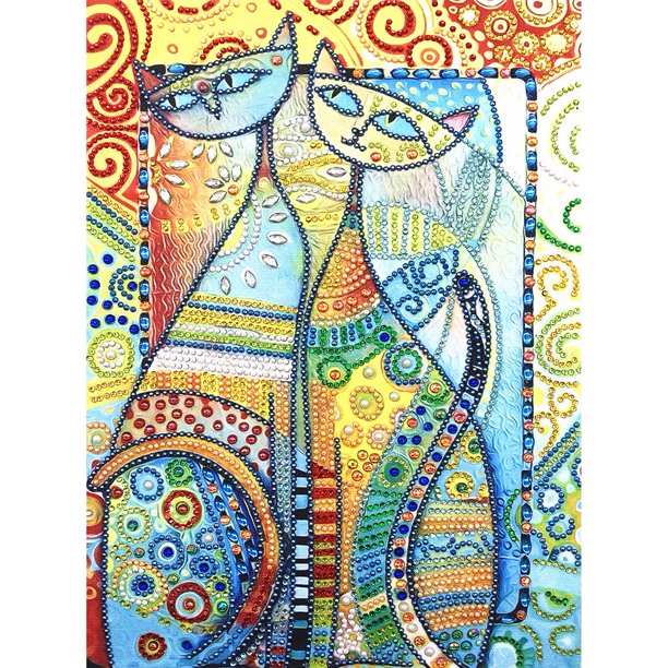 Wdftyju 5D bricolaje forma especial diamante pintura gato Cruz puntada mosaico artesanía Kits Decoración Wdftyju 3hn0ey1ec7ck8ht3