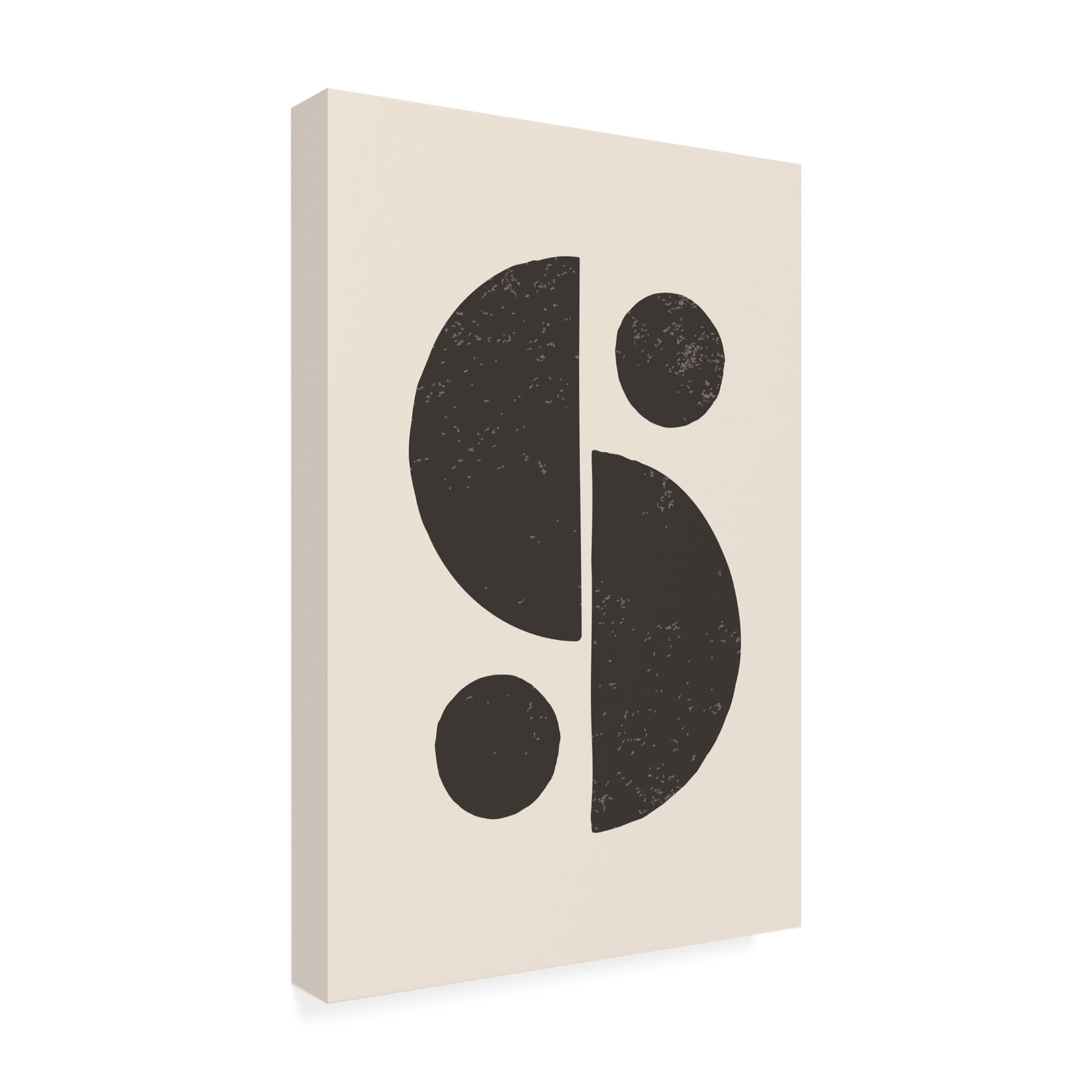 Trademark Fine Art jay stanley  Black Abstract Shapes Series 2 Canvas Wall Art