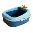 thumbnail image 3 of Caja de arena para gatos Bandeja para arena para gatos Bandeja para arena para mascotas Aumentar la privacidad azul Yuyangstore  Bandeja de arena para gatos, 3 of 7