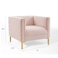 thumbnail image 4 of Modway Resonate Performance Velvet Armchair in Pink, 4 of 10