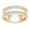 Gold, variant on 925 Sterling Silver 2 mm Two Row Moissanite Rings For Women Wedding Gold Plated Bridal Gifts