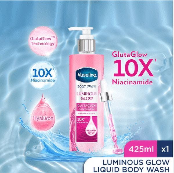 Vaseline Body Wash, Luminous Glow, Glutaglow Technology, 425ml