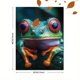thumbnail image 3 of Qisvanset Framed Canvas Wall Art 12x16 Inch Tropical Tree Frog Home Portrait Wall Decor, 3 of 5