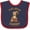 Navy and Red, variant on Inktastic Nuts About Daddy Boys or Girls Baby Bib