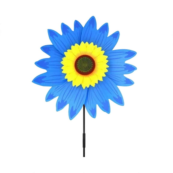 BAOQIN Garden Tools Clearance sale ! Sunflower Lawn Wind Garden Party Wind Garden Lawn Windmill Decoration Outdoor De (Blue)
