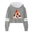 thumbnail image 2 of HXWCHs Cozy girls' hooded sweatshirts for shoppers Girls Fashion Print Hooded Sweatshirt Long Sleeve Casual Pullover top for Children Grey 10-12 Years, 2 of 5