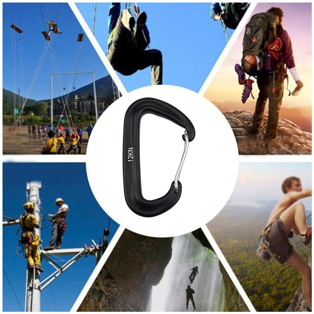 1pc Outdoor Camping Hiking Aluminum Keyring Carabiner D-ring Key Chain Clip K7L8